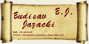 Budisav Jazački vizit kartica